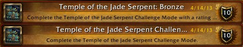 Temple of the Jade Serpent Challenger Achievements
